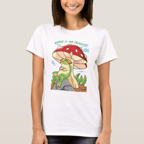 t_shirt wit frog Where is my prince