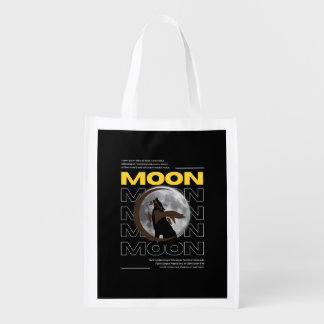 T shirt with a dynamic poster grocery bag