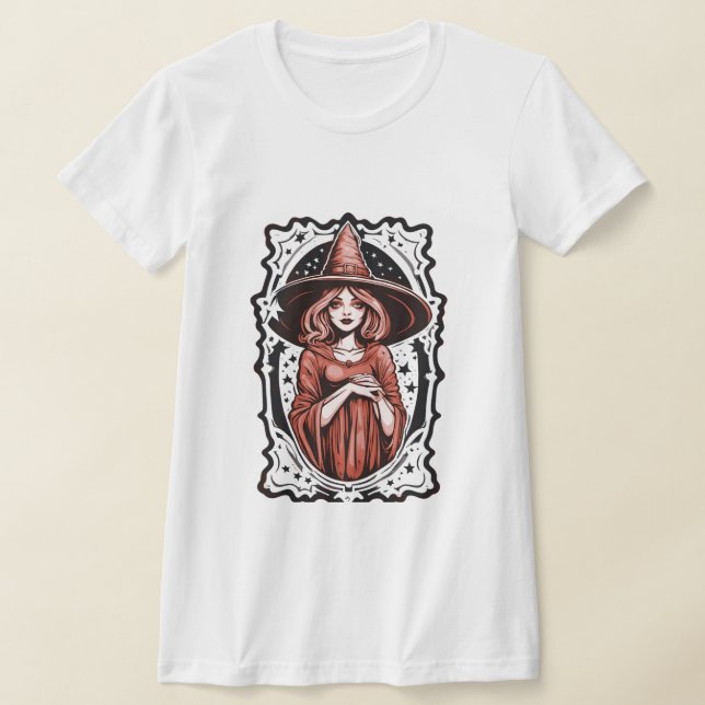 t-shirt with a little witch (Laydown)