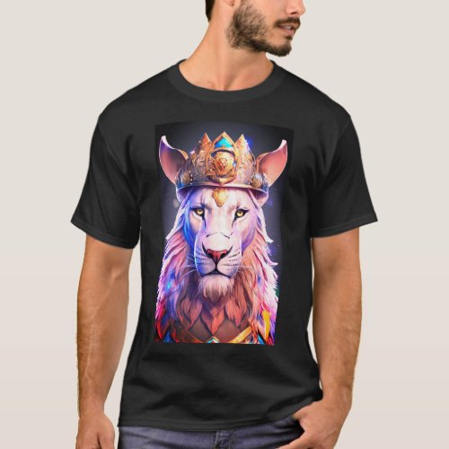 T_shirt with a picture of a very beautiful lion 