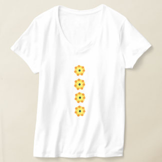 T-shirt with abstract flowers