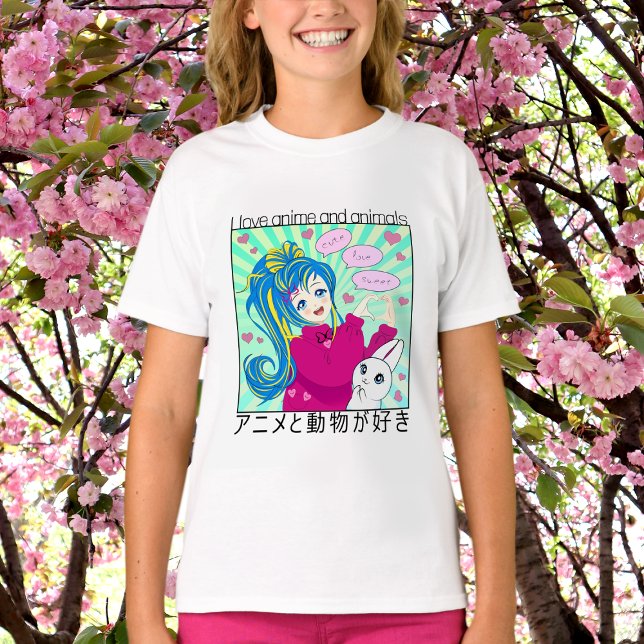 T-shirt with anime girl and bunny. (Creator Uploaded)