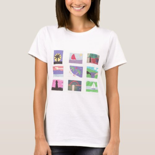 T_shirt with Beach and Nature Designs