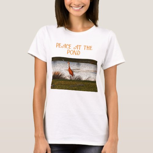 T_shirt with beautiful sand crane sunset colors 