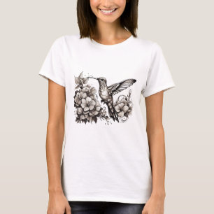 T-shirt with cute humming bird design