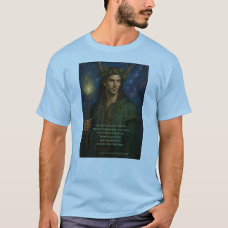 T-Shirt with Druid and Poem by Xoe Celticwell