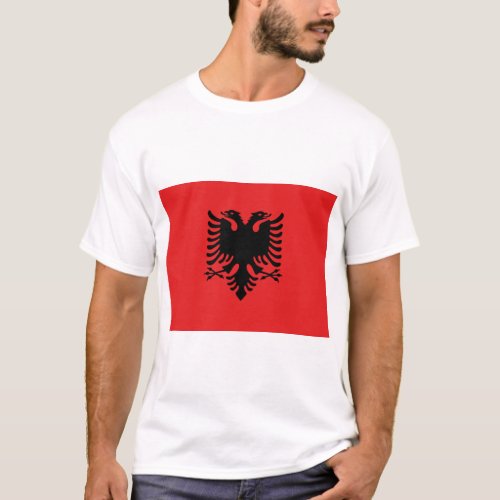 T Shirt with Flag of Albania