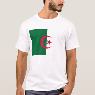 T Shirt with Flag of Algeria