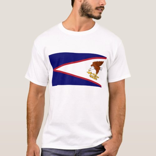 T Shirt with Flag of American Samoa USA