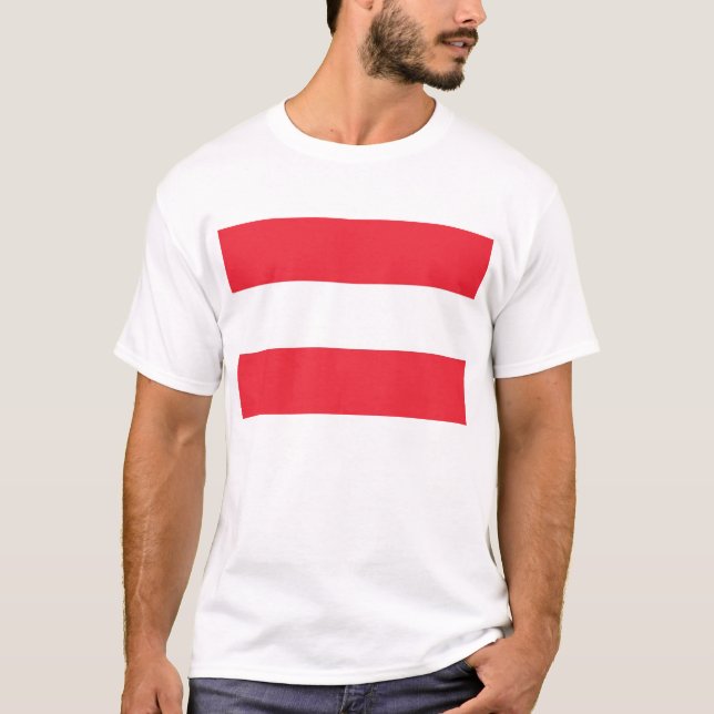 T Shirt with Flag of Austria (Front)