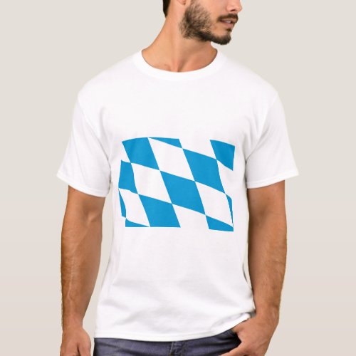 T Shirt with Flag of Bavaria Germany