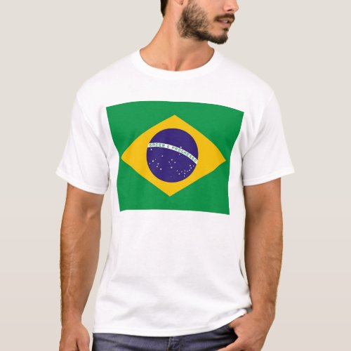 T Shirt with Flag of Brazil