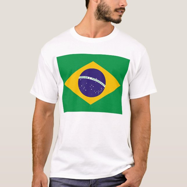 T Shirt with Flag of Brazil (Front)