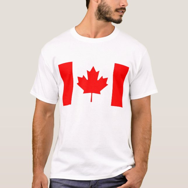 T Shirt with Flag of Canada (Front)