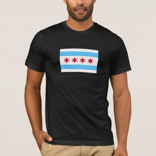 T_Shirt with Flag of Chicago USA
