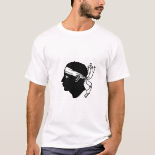 T Shirt with Flag of Corsica Island, France