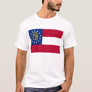 T Shirt with Flag of Georgia State USA