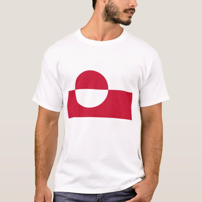T Shirt with Flag of Greenland (Front)