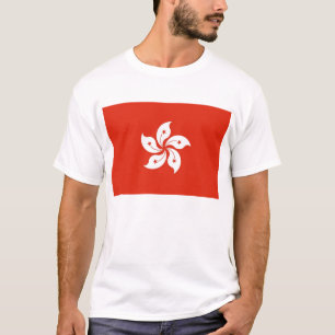 T Shirt with Flag of Hong Kong, China