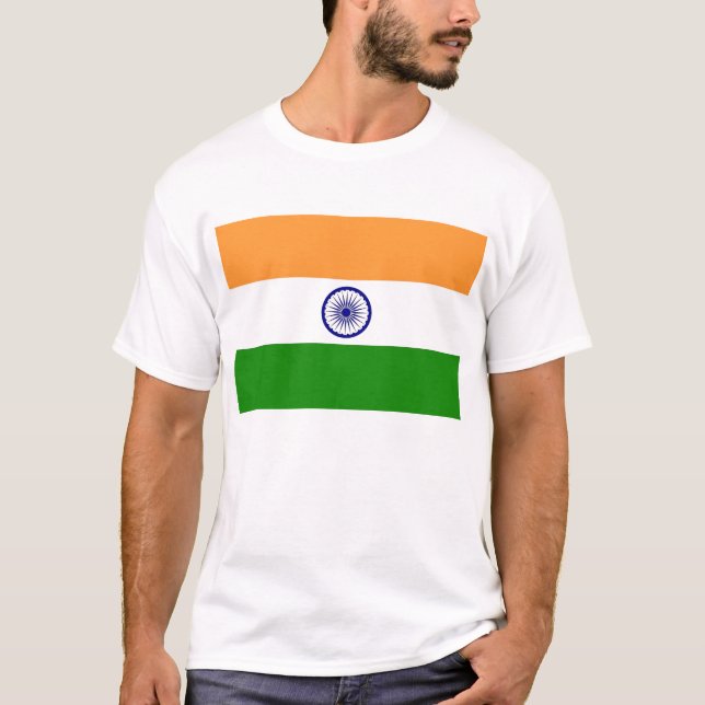T Shirt with Flag of India (Front)