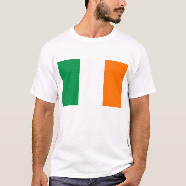 T Shirt with Flag of Ireland (Front)