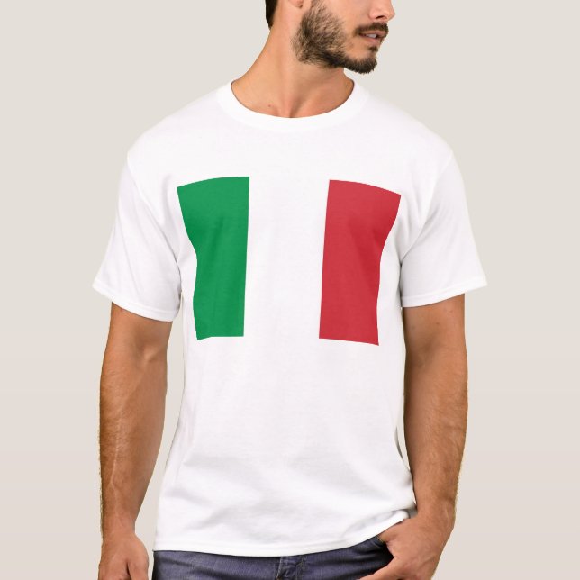 T Shirt with Flag of Italy (Front)