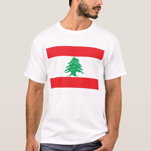 T Shirt with Flag of Lebanon