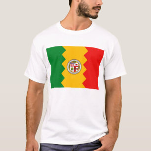 T Shirt with Flag of Los Angeles, California, USA