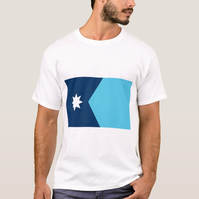 T Shirt with Flag of Minnesota, USA (Front)