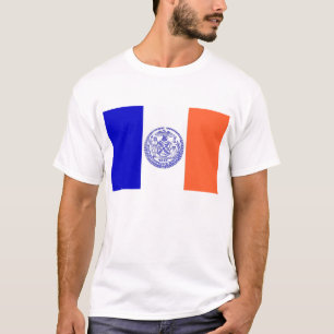 T Shirt with Flag of New York City USA
