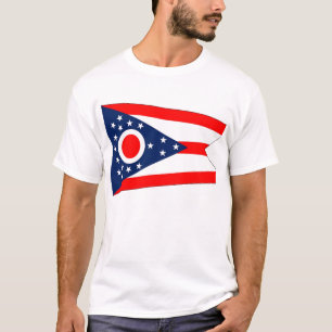 T Shirt with Flag of Ohio State USA