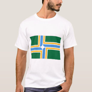 T Shirt with Flag of Portland, Oregon