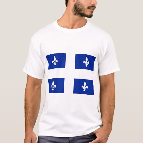 T Shirt with Flag of Quebec Canada