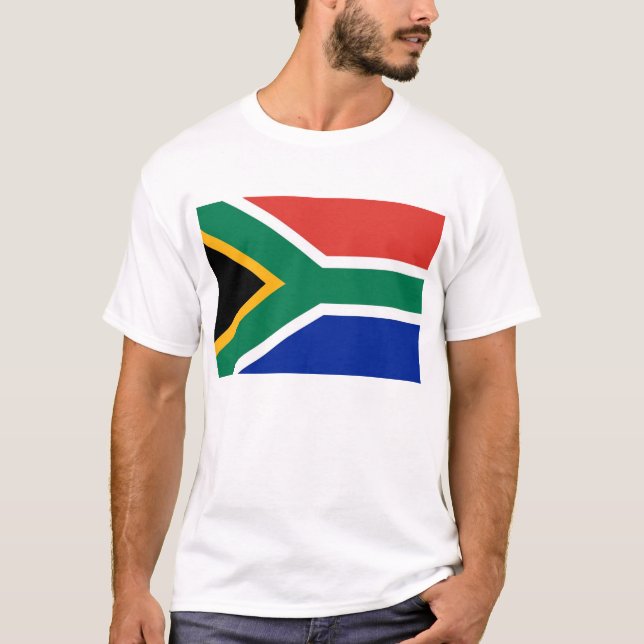 T Shirt with Flag of South Africa (Front)