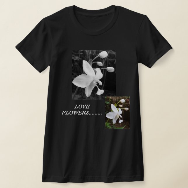 T-shirt with flowers for a nature lover (Laydown)