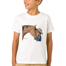 T-shirt with horse and boy design