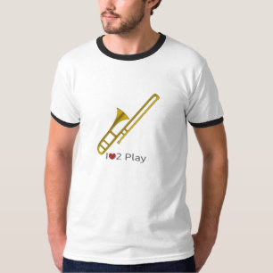 T-shirt with illustration of a trombone