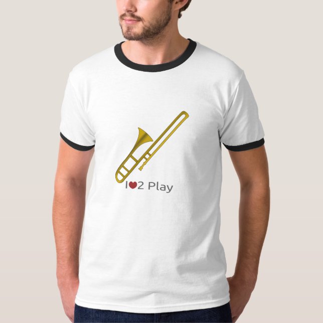 T-shirt with illustration of a trombone (Front)