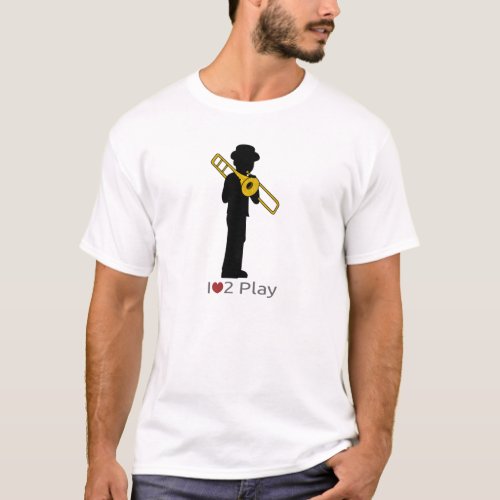 T_shirt with illustration of a trombonist