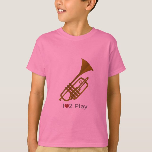 T-shirt with illustration of a trumpet (Front)