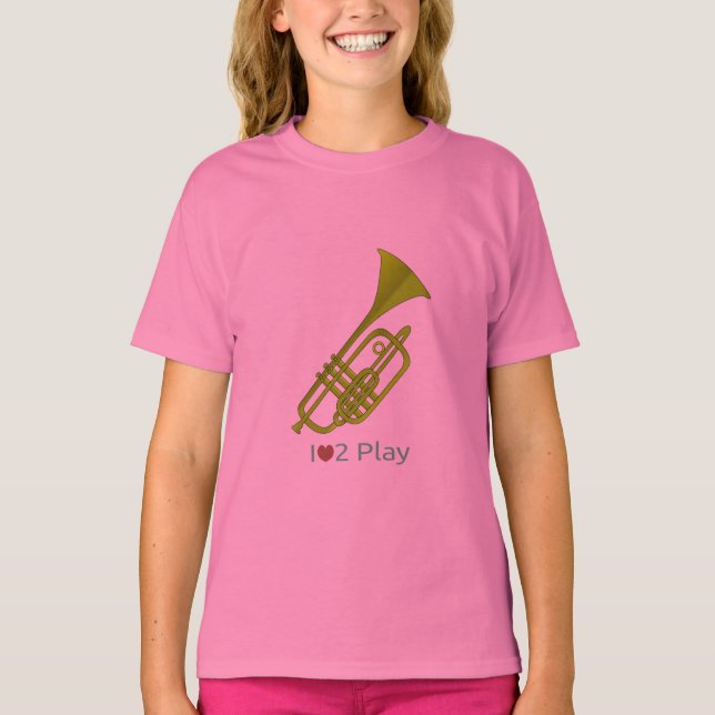 T-shirt with illustration of a trumpet (Front)