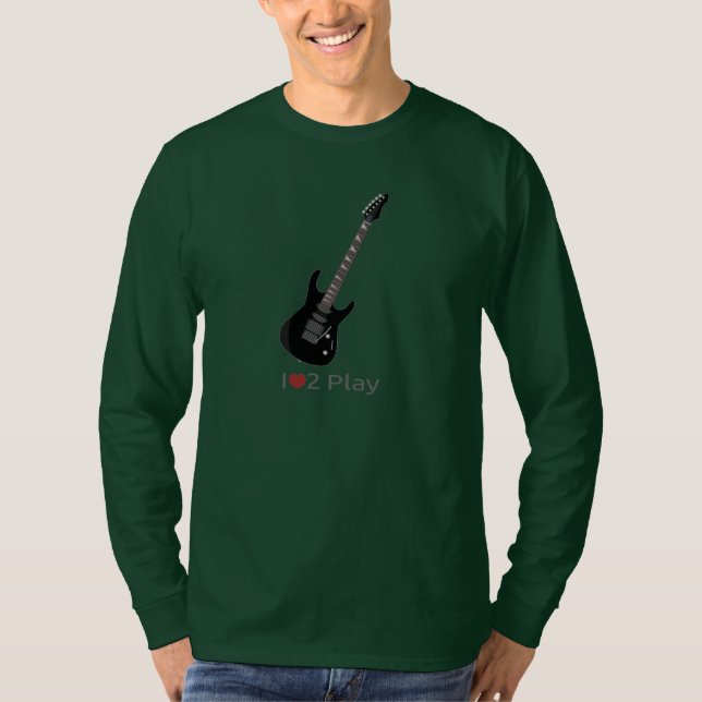 T-shirt with illustration of an electric guitar (Front)