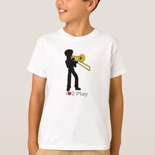 T_shirt with illustration of trombonist