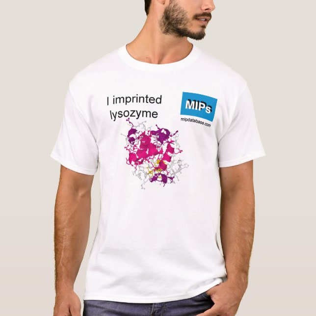 T-shirt with lysozyme molecular structure (Front)