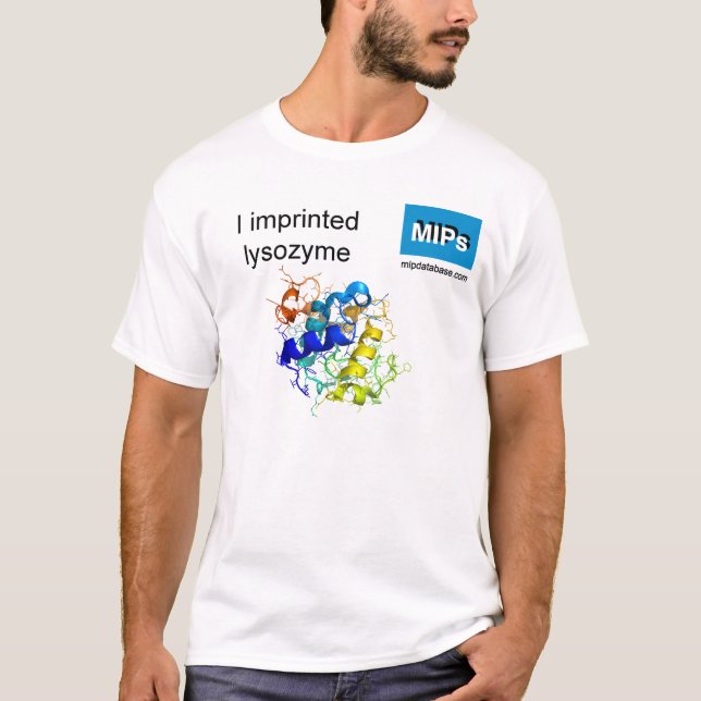 T-shirt with lysozyme molecular structure (Front)