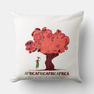 T-shirt with mahogany and women from Africa Throw Pillow