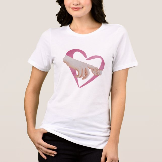 T-Shirt With Mom Love Tri-Blend Shirt (Front)