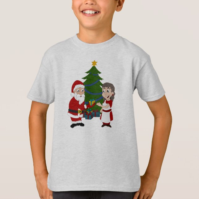 T-shirt with Mr. and Mrs. Claus (Front)