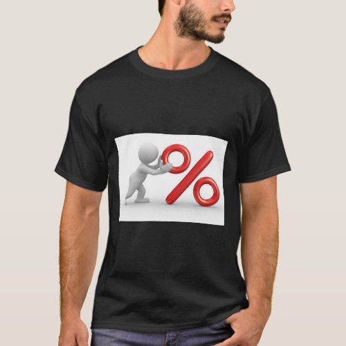 T_shirt with percentage symbol