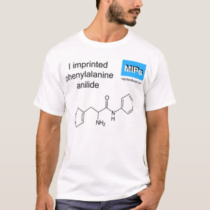 T-shirt with phenylalanine anilide molecule